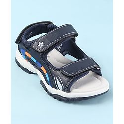 Cute Walk by Babyhug Velcro Closure Sandals with 3D Applique - Navy Blue
