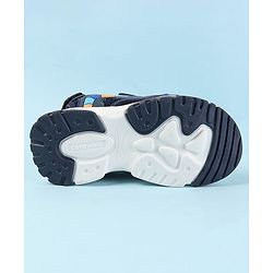 Cute Walk by Babyhug Velcro Closure Sandals with 3D Applique - Navy Blue