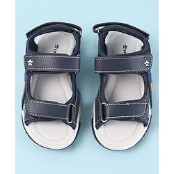 Cute Walk by Babyhug Velcro Closure Sandals with 3D Applique - Navy Blue