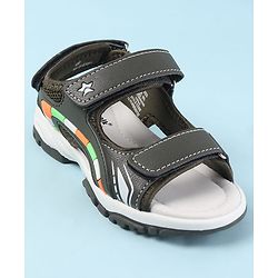 Cute Walk by Babyhug Velcro Closure Sandals with 3D Applique - Navy Blue