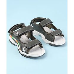 Cute Walk by Babyhug Velcro Closure Sandals with 3D Applique - Navy Blue