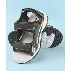 Cute Walk by Babyhug Velcro Closure Sandals with 3D Applique - Navy Blue