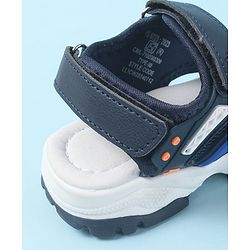 Cute Walk by Babyhug Velcro Closure Sandals with 3D Applique - Navy Blue