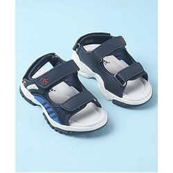 Cute Walk by Babyhug Velcro Closure Sandals with 3D Applique - Navy Blue