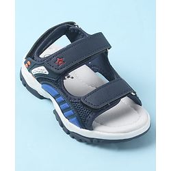 Cute Walk by Babyhug Velcro Closure Sandals with 3D Applique - Navy Blue