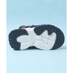 Cute Walk by Babyhug Velcro Closure Sandals with 3D Applique - Navy Blue