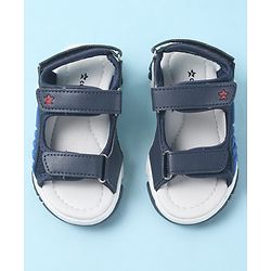 Cute Walk by Babyhug Velcro Closure Sandals with 3D Applique - Navy Blue