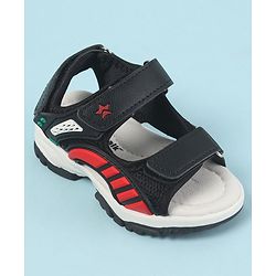 Cute Walk by Babyhug Velcro Closure Sandals with 3D Applique - Navy Blue