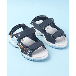 Cute Walk by Babyhug Velcro Closure Sandals with 3D Applique - Navy Blue