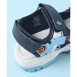 Cute Walk by Babyhug Velcro Closure Sandals with 3D Applique - Navy Blue
