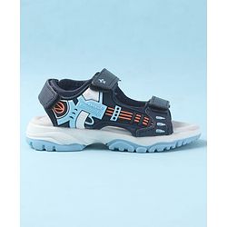 Cute Walk by Babyhug Velcro Closure Sandals with 3D Applique - Navy Blue