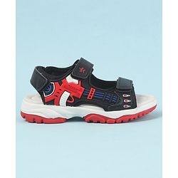 Cute Walk by Babyhug Velcro Closure Sandals with 3D Applique - Navy Blue