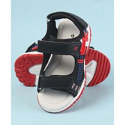 Cute Walk by Babyhug Velcro Closure Sandals with 3D Applique - Navy Blue