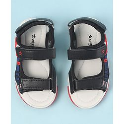 Cute Walk by Babyhug Velcro Closure Sandals with 3D Applique - Navy Blue