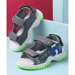 Cute Walk by Babyhug Velcro Closure Sandals with 3D Applique - Navy Blue