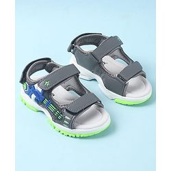 Cute Walk by Babyhug Velcro Closure Sandals with 3D Applique - Navy Blue