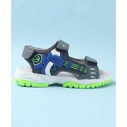 Cute Walk by Babyhug Velcro Closure Sandals with 3D Applique - Navy Blue