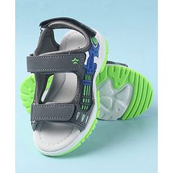 Cute Walk by Babyhug Velcro Closure Sandals with 3D Applique - Navy Blue