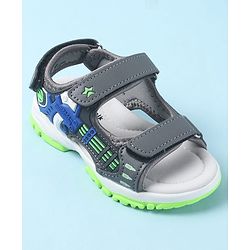 Cute Walk by Babyhug Velcro Closure Sandals with 3D Applique - Navy Blue