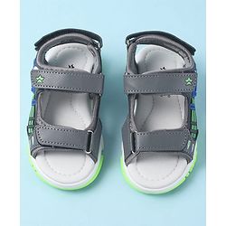 Cute Walk by Babyhug Velcro Closure Sandals with 3D Applique - Navy Blue