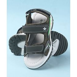 Cute Walk by Babyhug Velcro Closure Sandals with 3D Applique - Olive Green