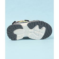 Cute Walk by Babyhug Velcro Closure Sandals with 3D Applique - Grey