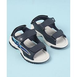 Cute Walk by Babyhug Velcro Closure Sandals with 3D Applique - Navy Blue