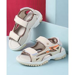 Cute Walk by Babyhug Velcro Closure Sandals with 3D Applique - Grey