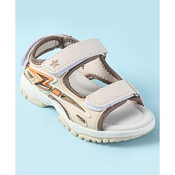 Cute Walk by Babyhug Velcro Closure Sandals with 3D Applique - Grey