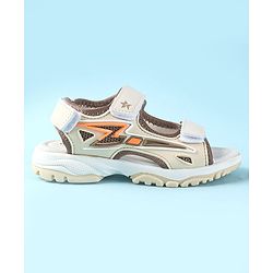 Cute Walk by Babyhug Velcro Closure Sandals with 3D Applique - Grey