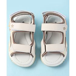 Cute Walk by Babyhug Velcro Closure Sandals with 3D Applique - Grey