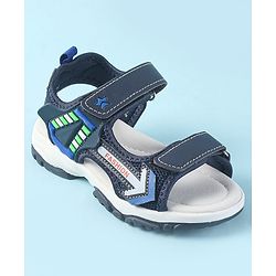 Cute Walk by Babyhug Velcro Closure Sandals with Fashion Applique - Navy Blue