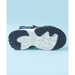 Cute Walk by Babyhug Velcro Closure Sandals with Fashion Applique - Navy Blue