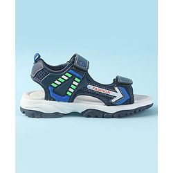 Cute Walk by Babyhug Velcro Closure Sandals with Fashion Applique - Navy Blue