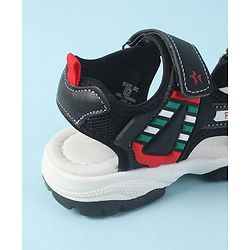 Cute Walk by Babyhug Velcro Closure Sandals with Fashion Applique - Navy Blue
