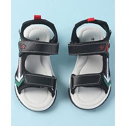 Cute Walk by Babyhug Velcro Closure Sandals with Fashion Applique - Navy Blue