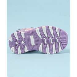 Cute Walk by Babyhug Velcro Closure Sandals with Hearts Glitter Print - Pink
