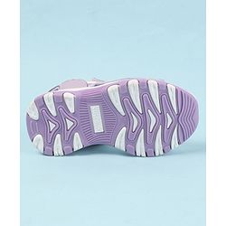 Cute Walk by Babyhug Velcro Closure Sandals with Hearts Glitter Print - Fuchsia
