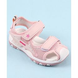 Cute Walk by Babyhug Velcro Closure Solid Color Sandals  - Pink