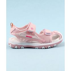 Cute Walk by Babyhug Velcro Closure Solid Color Sandals  - Pink