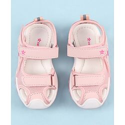 Cute Walk by Babyhug Velcro Closure Solid Color Sandals  - Pink