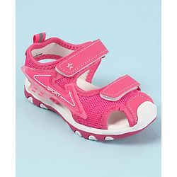 Cute Walk by Babyhug Velcro Closure Solid Color Sandals  - Pink