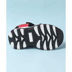 Cute Walk by Babyhug Velcro Closure Sandals With Lace Detailing - Grey & Neon Green