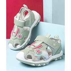 Cute Walk by Babyhug Velcro Closure Sandals - Green