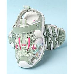 Cute Walk by Babyhug Velcro Closure Sandals - Green