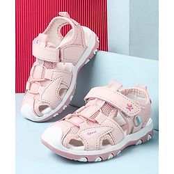 Cute Walk by Babyhug Velcro Closure Sandals With Lace Detailing - Pink