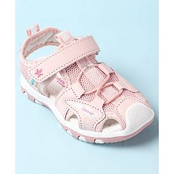 Cute Walk by Babyhug Velcro Closure Sandals With Lace Detailing - Pink