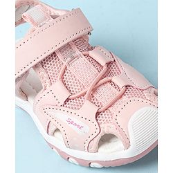 Cute Walk by Babyhug Velcro Closure Sandals With Lace Detailing - Pink