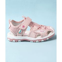 Cute Walk by Babyhug Velcro Closure Sandals With Lace Detailing - Pink