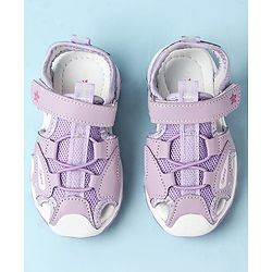 Cute Walk by Babyhug Velcro Closure Sandals With Lace Detailing - Pink